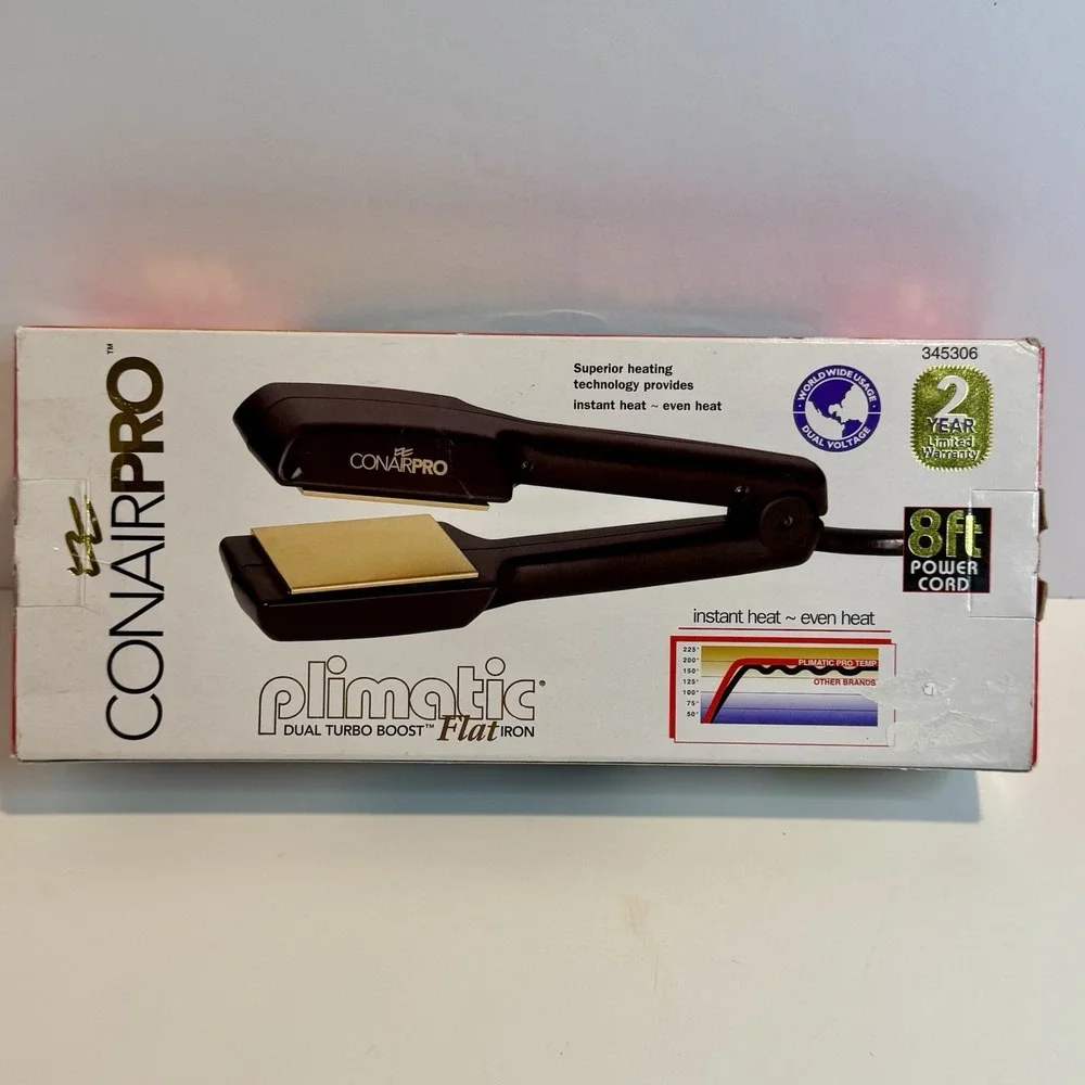 ConairPro‎ Plimatic Instant Heat Dual Thermal Boost Straightener Flat Iron